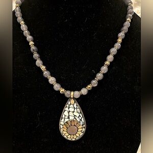 Rachel Rhinehardt Mosaic Sunflower Necklace